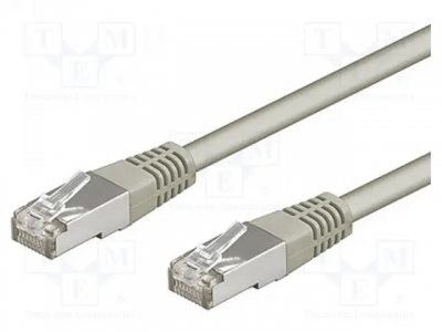 Кабел SF/UTP5-CCA-150GY Patch cord SF/UTP 5e многожичен CCA PVC сив 15m 26AWG